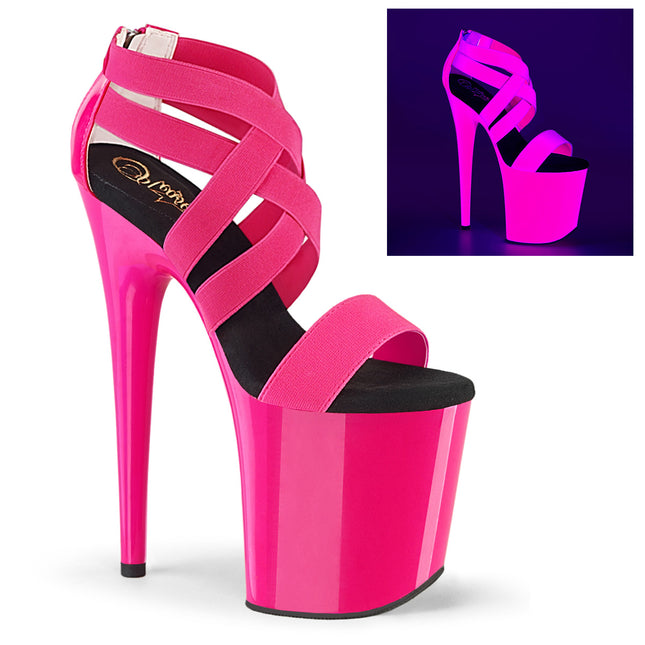 FLAMINGO-869UV - Neon H. Pink Elastic Band-Pat/Neon H. Pink
