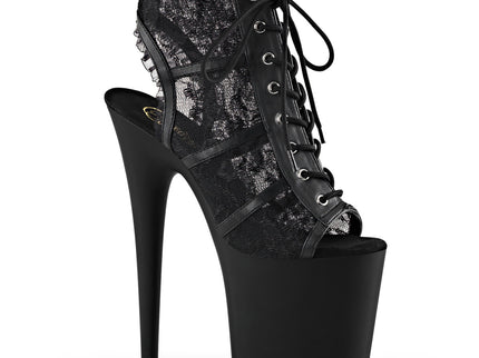 FLAMINGO-896LC - Blk Mesh-Lace/Blk Matte