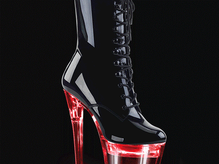 FLASHDANCE-1020-7 - Blk Pat/Clr