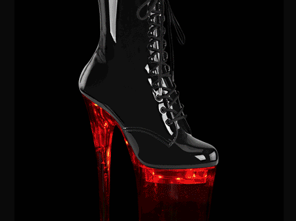 FLASHDANCE-1020-8 - Blk Pat/Clr