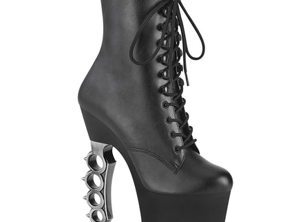 IRONGRIP-1020 - Blk Faux Leather/Blk Matte-Slv Brushed