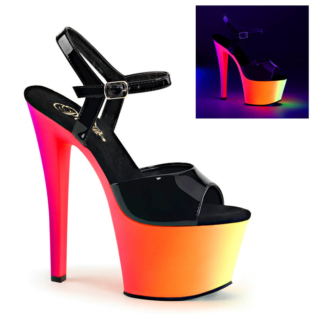RAINBOW-309UV - Blk Pat/Neon Multi