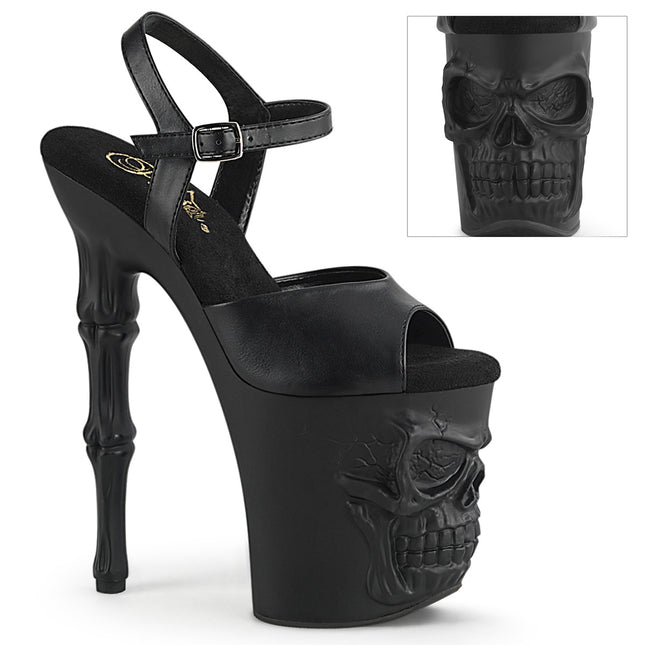RAPTURE-809 - Blk Faux Leather/Blk Matte