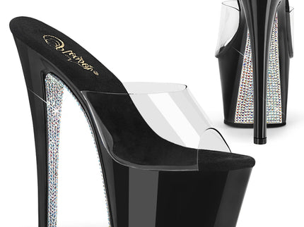 SKY-301CRS - Clr/Blk-Slv AB Rhinestone