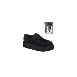 CREEPER-402S Black Suede Creeper Shoes